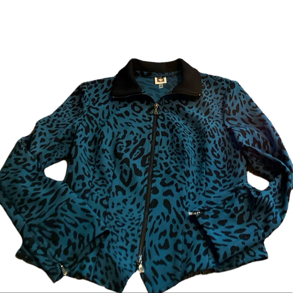 Anne Klein animal print jacket size 10
